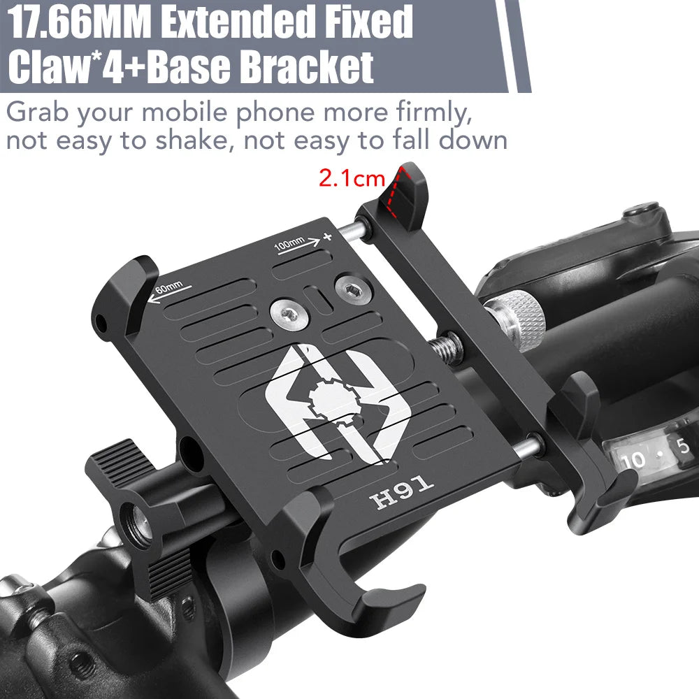 NEWBOLER MTB Phone Mount Stand Bicycle Holder 360° Rotatable Aluminum Adjustable Bike Phone Holder Non-slip Cycling Bracke Beauty World Shop