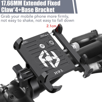 NEWBOLER MTB Phone Mount Stand Bicycle Holder 360° Rotatable Aluminum Adjustable Bike Phone Holder Non-slip Cycling Bracke Beauty World Shop