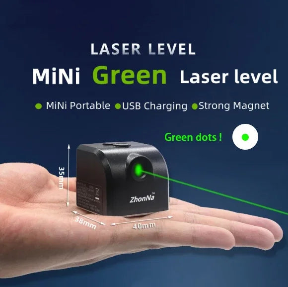 Powerful Laser Level Mini Horizontal And Vertical Cross Lines Super Green Portable Laser Level Location Line For USB Charge DIY Beauty World Shop