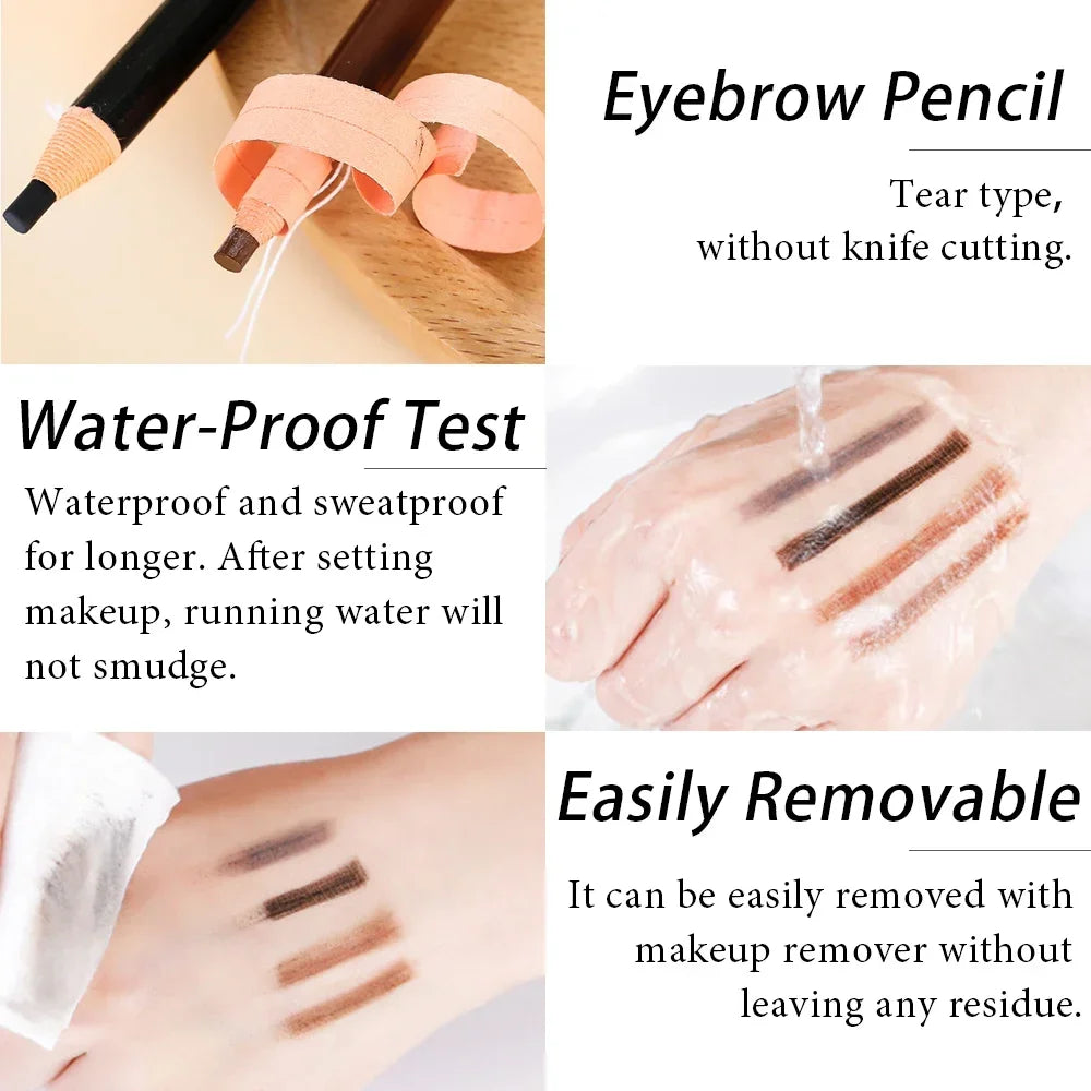 5pcs Professional Microblading Pencil Permanent Eyebrow Pencil Tattoo Waterproof Art Tint Makeup Eye Brow Pen Enhancers Cosmetic Beauty Trend Shop