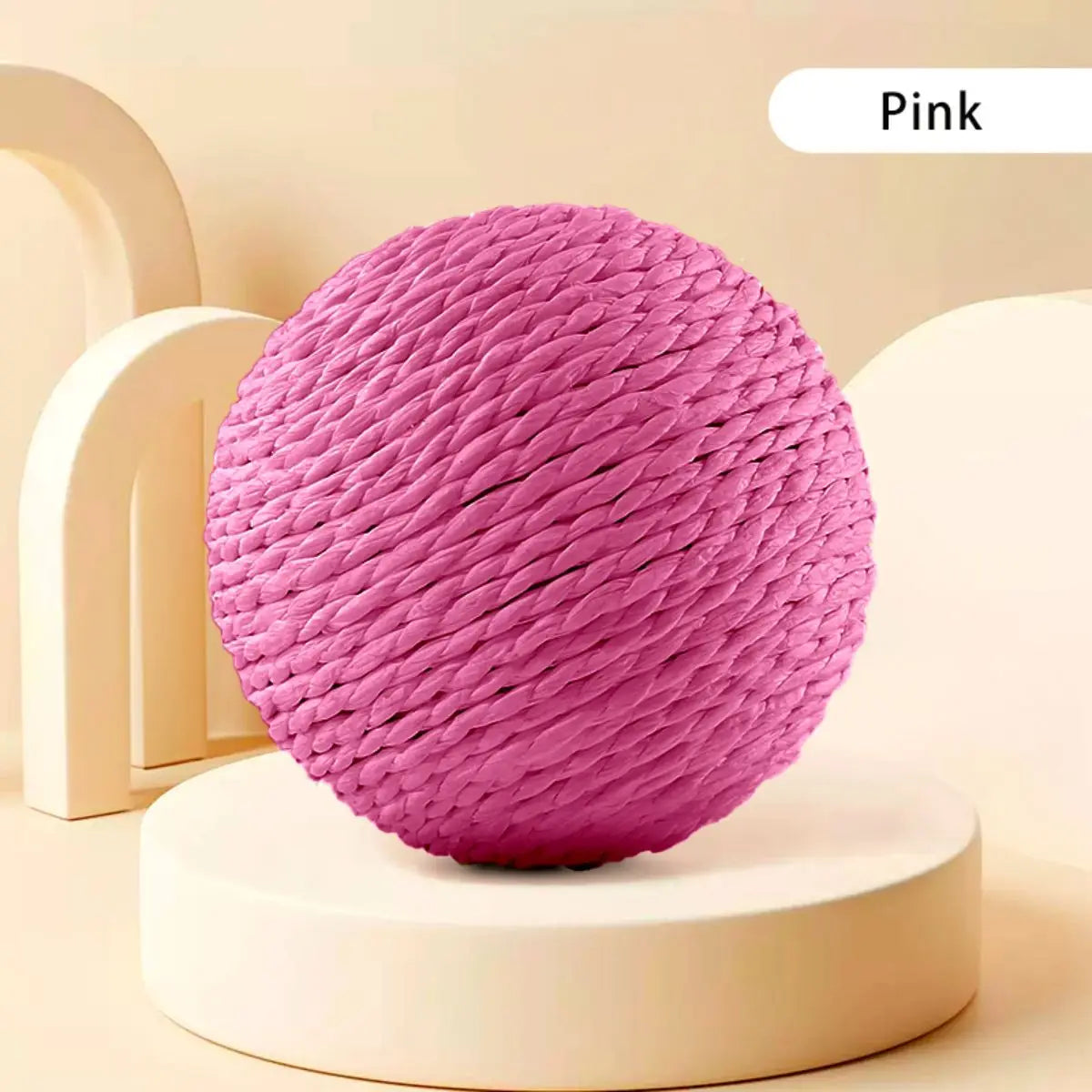 10CM Interactive Sisal Cat Scratching Ball Toy For Kitten Teeth Cleaning Anti Bite Cat Ball Sounding Toy Pet Supplies Beauty World Shop