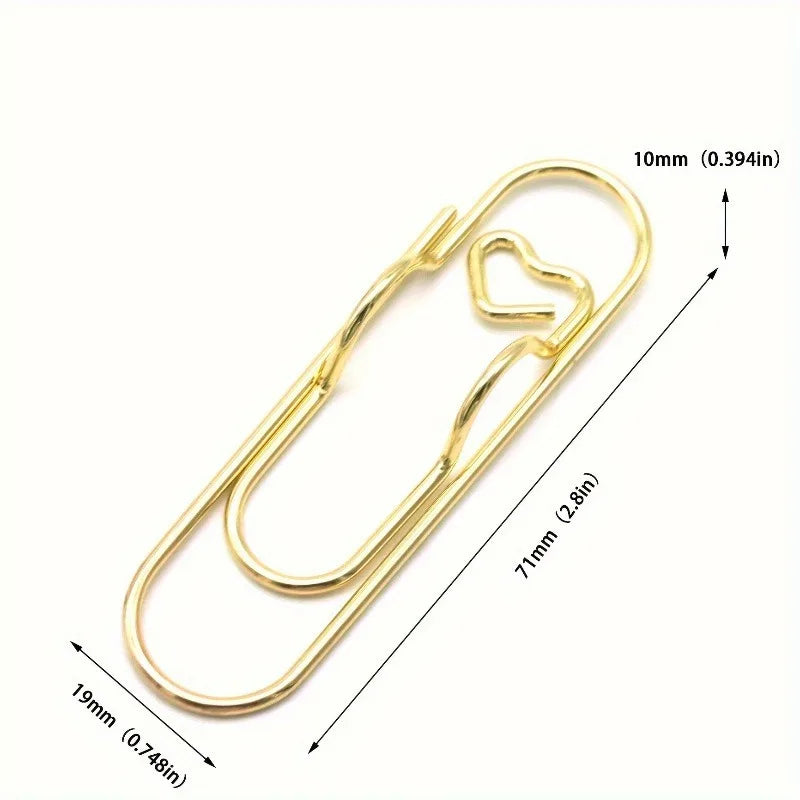 4Pcs Multifunctional Love Pen Clip, Portable Hanging Pen Button Fixed Seat Paper Clip for Notebook Stationery Accessories Beauty World Shop