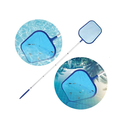 Pool Skimmer Net with 5 Aluminum Pole Sections 64'', Cleaning Leaf of Swimming Pools, Spas, Hot Tubs and Fountains Beauty World Shop