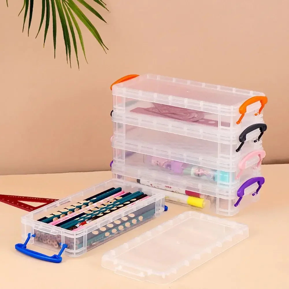 3/6-layer Paintbrush Box Watercolor Detachable Pen Storage Box Color Multi-function Stationery Organizer School Supplies Beauty World Shop