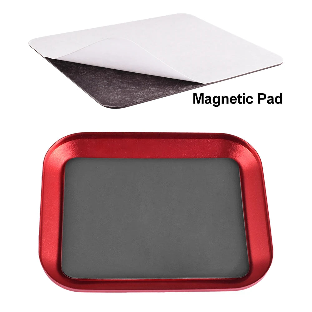 9IMOD RC Screw Tray with Magnetic Pad Aluminium Alloy Magnet Screws Disk Storage Plate for RC Airplane Car Boat Repair Tool Beauty Fashion