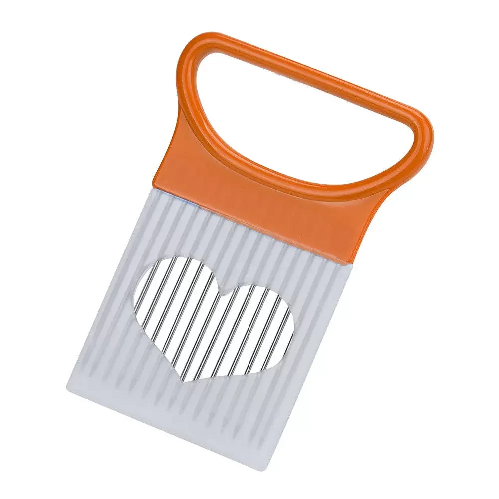 Effortlessly Slice Onions with this 1pc Colorful Onion Slicer Kitchen stainless steel potato chip onion holder Beauty World Shop