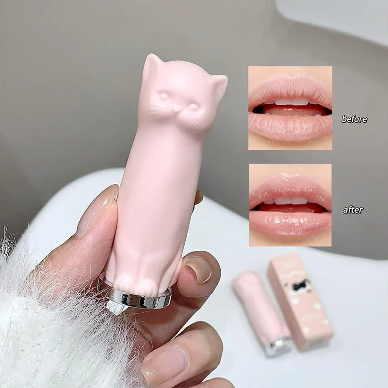 SHAQINUO Meowoqinqin Moisturizing Color Lip Balm, anti-dryness and crack fade lip lines Student Moisturizing lipstick Beauty Trend Shop
