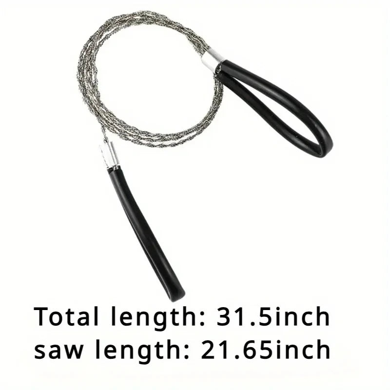 1PC portable stainless steel wire saw with finger handle, Pocket Manual chain saw for outdoor camping hiking survival Beauty World Shop