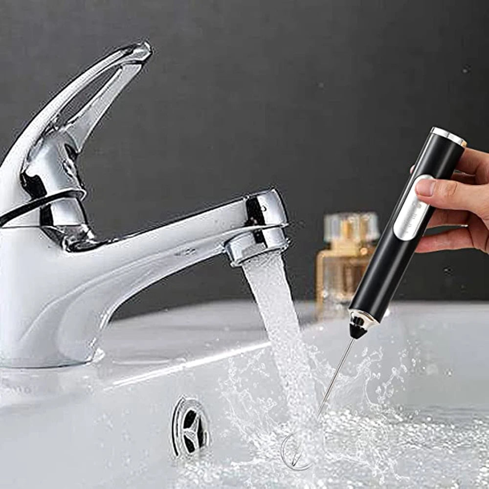 TINSOL  Electric Milk Frother Mini Handheld Wireless Powerful USB Rechargeable Convenience Coffee Milk Whipping Kitchen Whisks Beauty World Shop