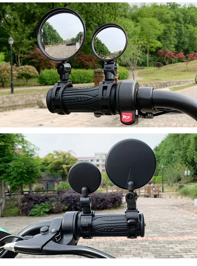 2PCS Bicycle Rearview Mirror 360 Degree Adjustable Rotatable Universal Cycling Handlebar Rear View Mirrors for MTB Road Bike Beauty World Shop