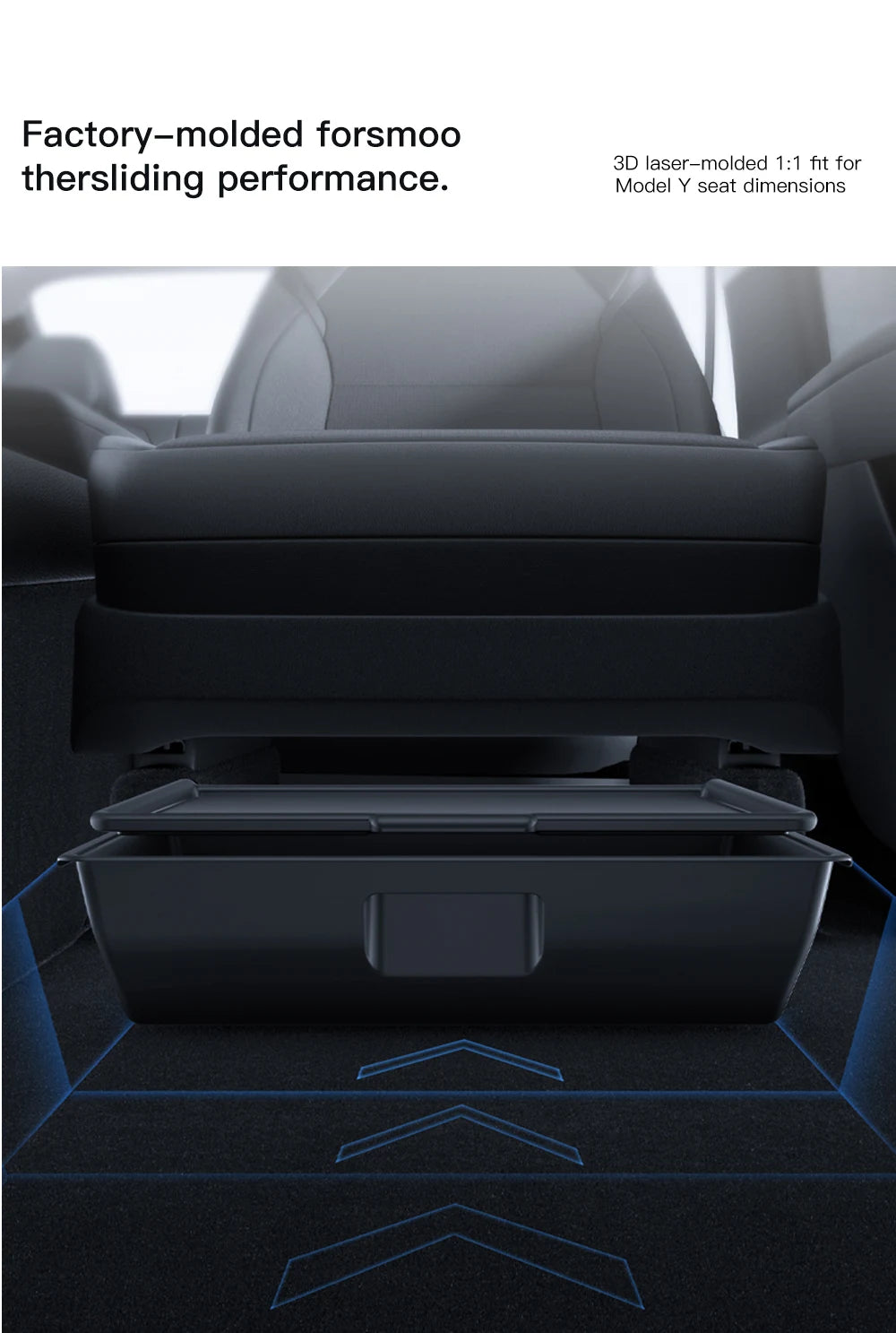 YZ For Tesla Model Y Juniper 2026 Underseat Storage Box Seats Drawer TPE Hidden Storage Tray Push Pull Car Organizer Accessories Beauty World Shop