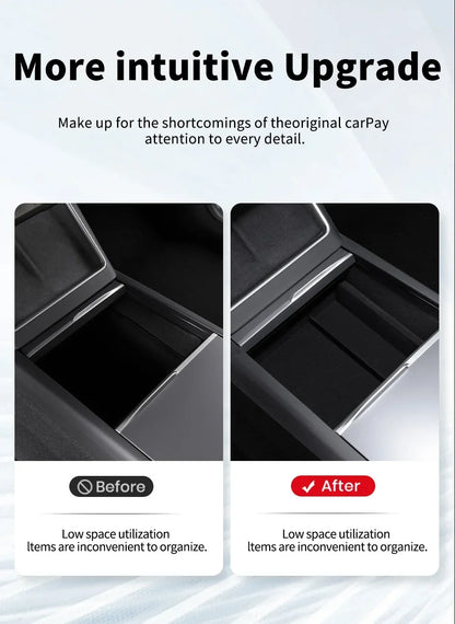 For Tesla Model 3 Y Highland Juniper 2026 Center Armrest Hidden Storage Box Cup Holder Console Organizer Box Accessories Beauty World Shop