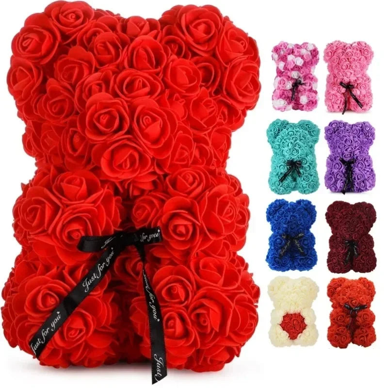 2025 New Artificial Flower Eternal Rose Teddy Bear for Mom Mother's Day Birthday Valentine's Day Anniversary Gifts & Decorations Beauty World Shop