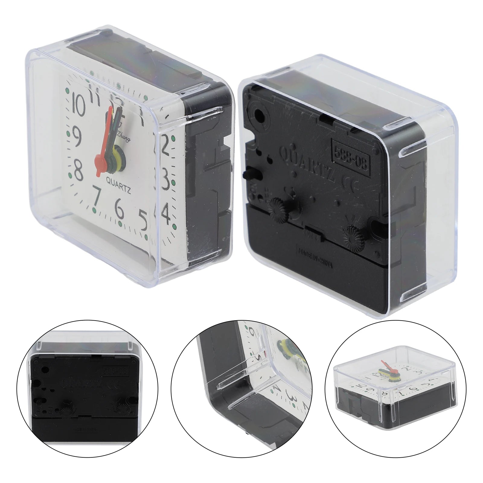 Digital Alarm Clock Bedside Small Alarm Clock Quartz Battery Operated Square Student Bedroom Wake Up With Beeping Sound Beauty World Shop