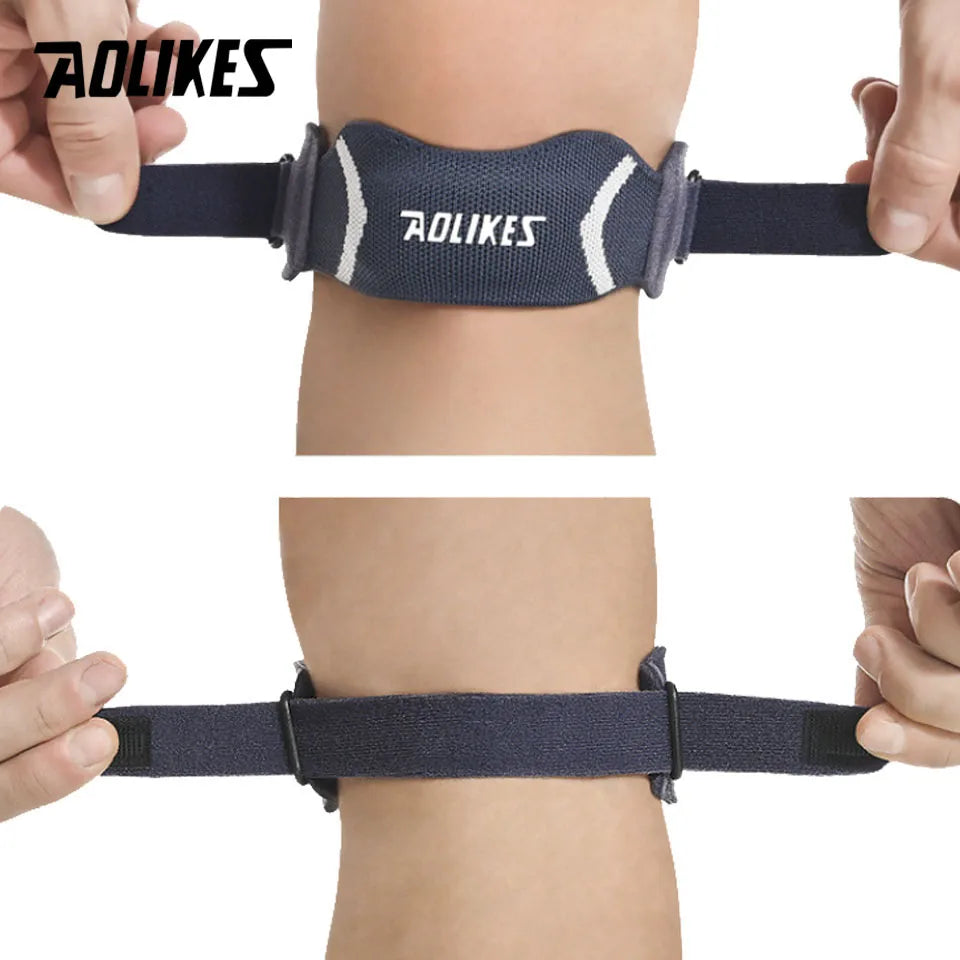 AOLIKES 1PCS Knee Braces for Knee Pain,Patella Knee Support Strap,Adjustable Patellar Tendon Stabilizer Band for Basketball Beauty World Shop