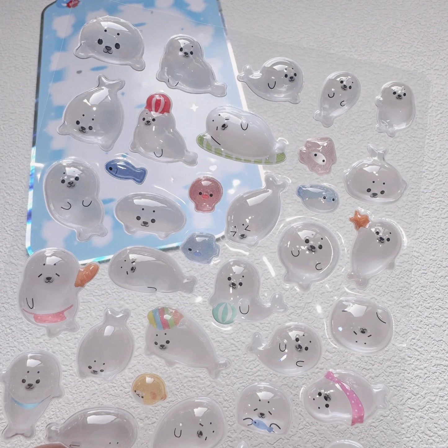 NEKONI Cute Animals Seal Bear Penguin 3D Stickers Scrapbooking DIY Journaling Stationery Diary Cute Stickers School Supply Beauty World Shop