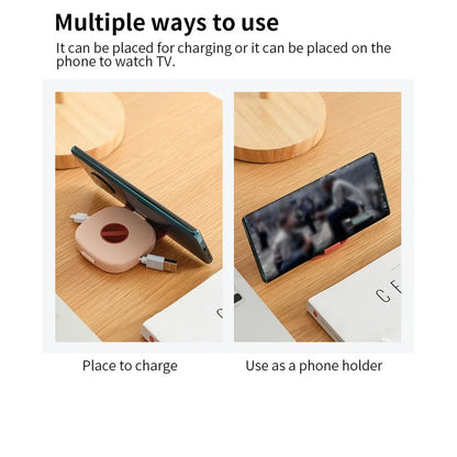 Portable Round USB Cable Winder Small Cable Organizer Rotating Data Cable Organizer Mobile Phone Mobile Charging Cable Winder Beauty Trend Shop