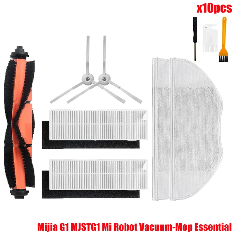 For Xiaomi Mijia G1 MJSTG1 Mi Robot Vacuum Mop Essential Vacuum Cleaner Side / Main Brush Cover Hepa Filter Mop Cloth Parts Beauty World Shop
