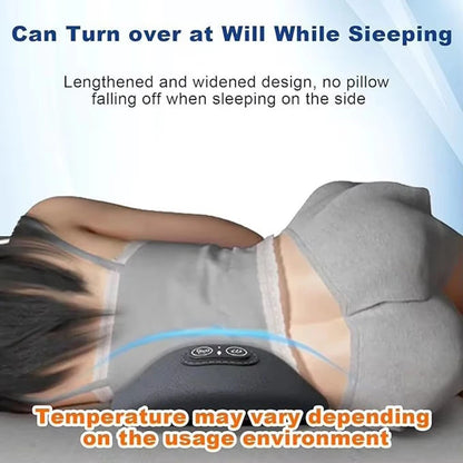 Heating Vibration Massage Pillow Electric Lumbar Support Pad Bed Sleeping Waist Protection Cushion Lying Flat Waist Pain Relief Beauty World Shop