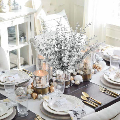 10/20pcs Artificial Plants Eucalyptus Leaves Fake Plants Vase Home Table Party Wedding Bridal Bouquet Decorations Outdoor Garden Beauty World Shop