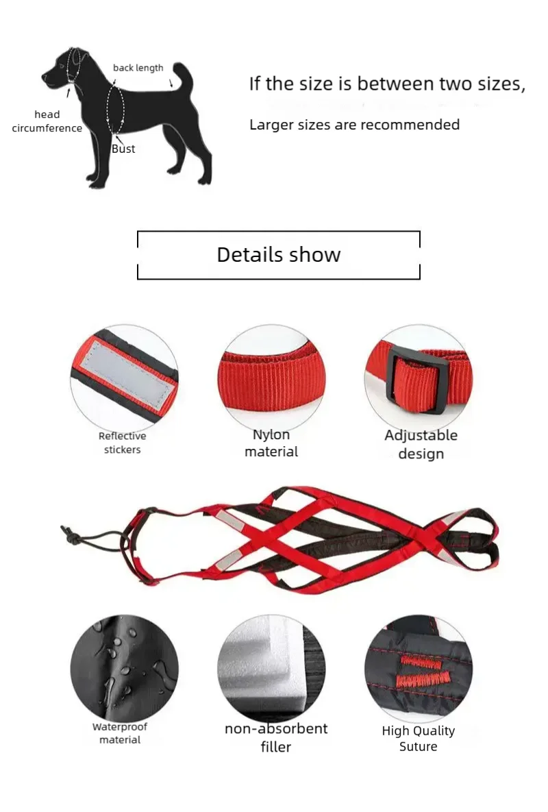 Dog Outdoor Sled Chest Strap Dog Weight Training Traction Strap Husky Samo Snowboard Traction Rope
