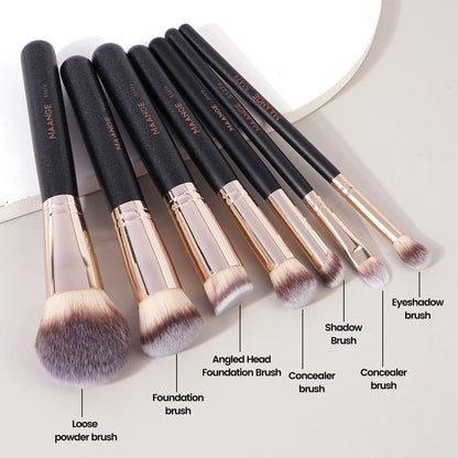 MAANGE 7pcs/set Makeup Brushes for Cosmetic Foundation Powder Concealer Blush Brush Blending Soft Bristles Beauty Tools Beauty World Shop