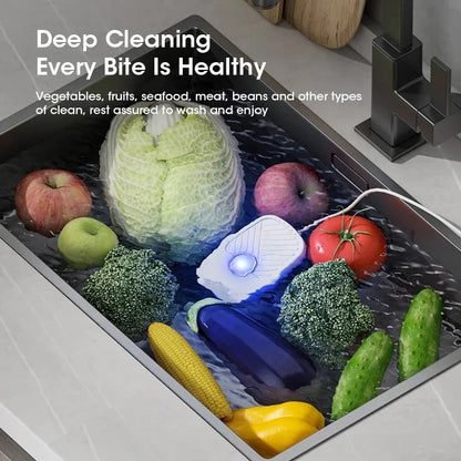 Portable Ultrasonic Vegetable and Fruit Cleaner IPX7 Waterproof Multifunctional Food Washer for Home Kitchen Use Beauty World Shop