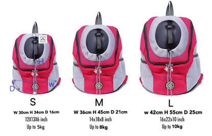 Outdoor Pet Dog Carrier Bag Portable Travel Backpack  Front Bag Double Shoulder Mesh Backpack Head Carrying Bags For Cat Beauty World Shop