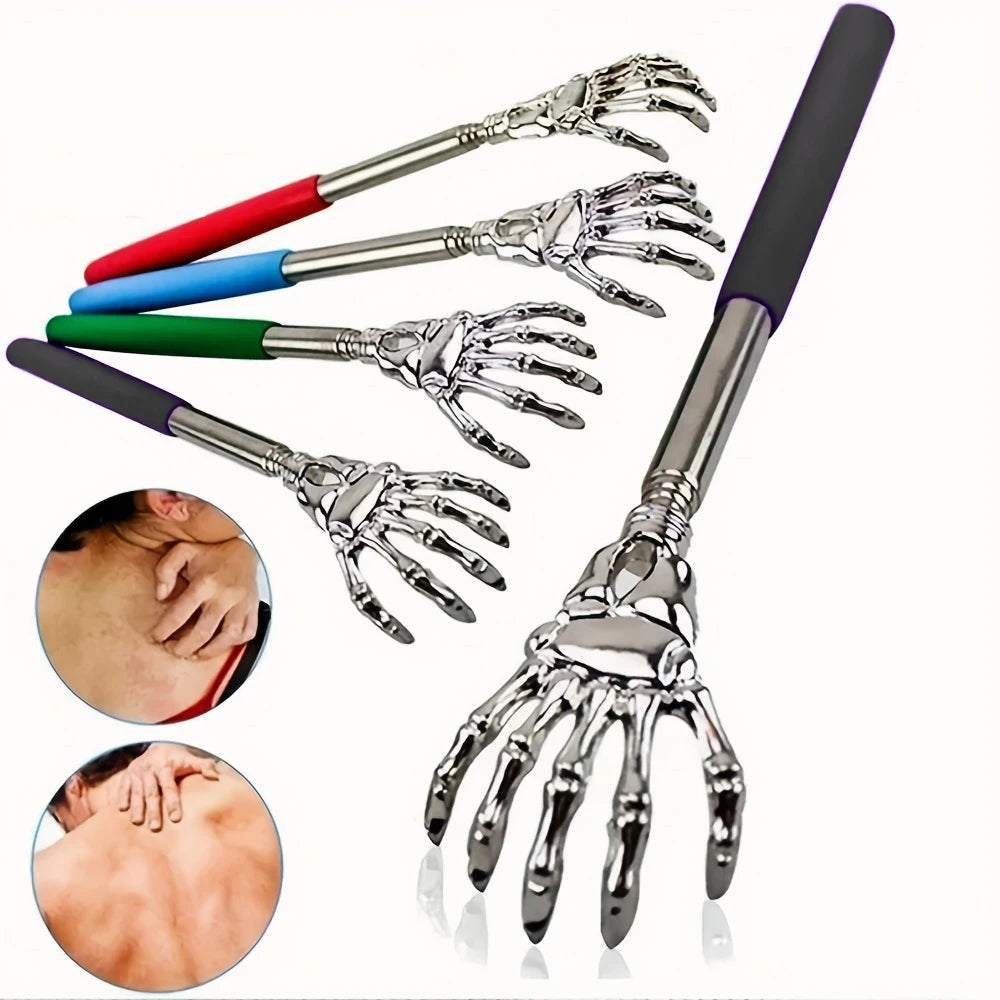 Portable Extendable Back Scratcher Stainless Steel Telescoping Back Scratcher for Both Human and Pets Extendable Back Massager Beauty World Shop