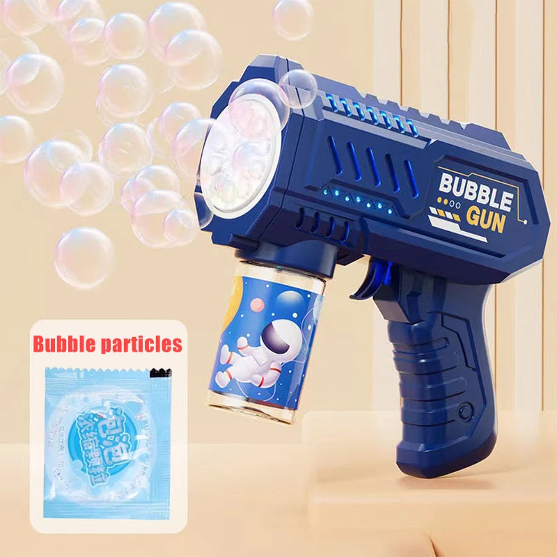 Fully Automatic Bubble Gun Rocket Bubbles Machine Automatic Blower with Bubble Liquid Toy for Kids Beach Outdoor Bubble Gifts Beauty World Shop