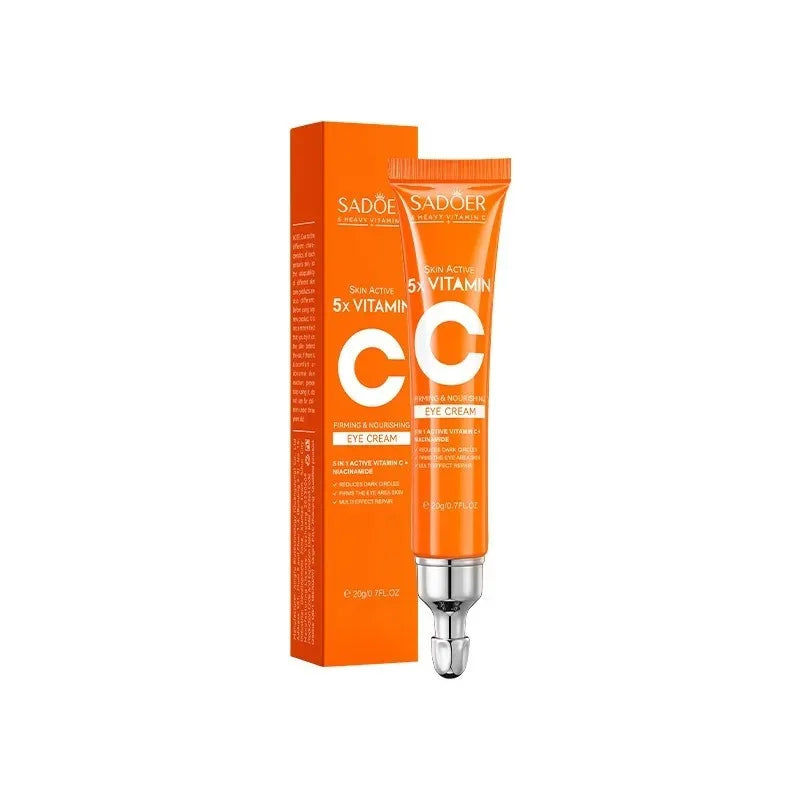 SADOER Vitamin C Eye Cream Anti Dark Circles Eyes Bags Remover Moisturizing Brightening Firming Skin Care Products for Eyes Beauty World Shop