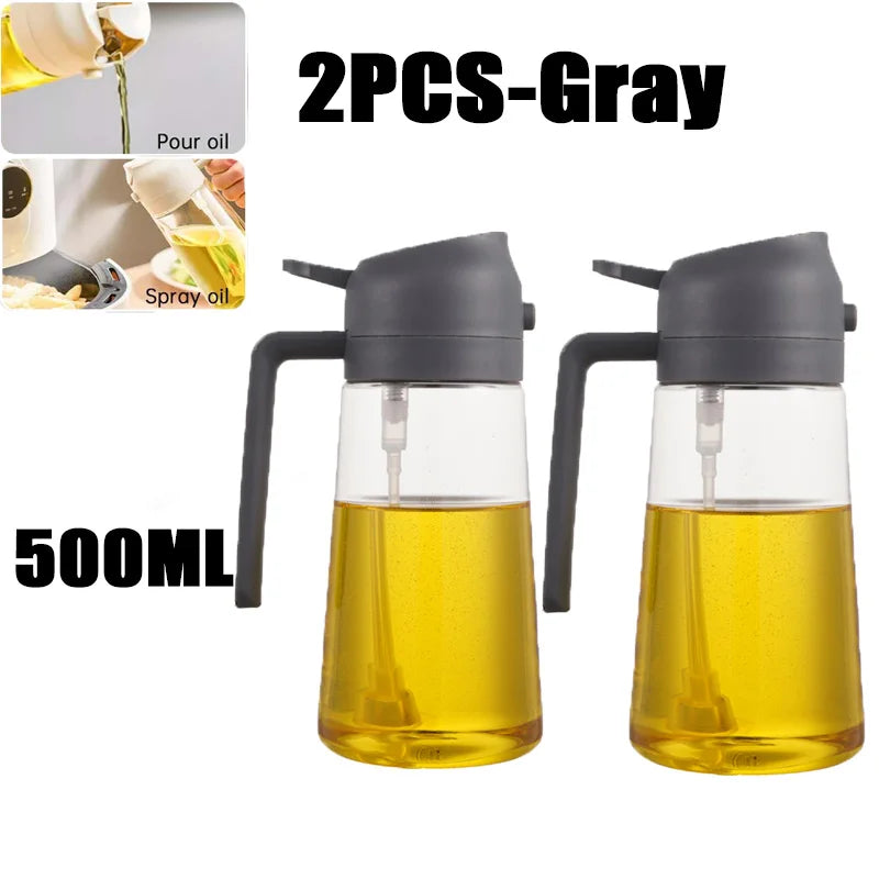 200/300/500ml Oil Spray Bottle BBQ Cooking Olive Oil Sprayer Plastic Baking Oil Spray Empty Bottle Vinegar Bottle Or  Oil brush Beauty World Shop
