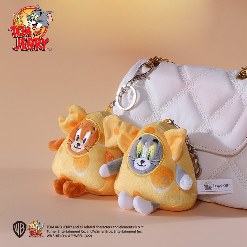 Original Tom and Jerry Plush Keychains Cosplay Cheese Toast Bagel Cake Jerry Hamburger TOM Lovely Cute Gift Toy Toy Beauty World Shop