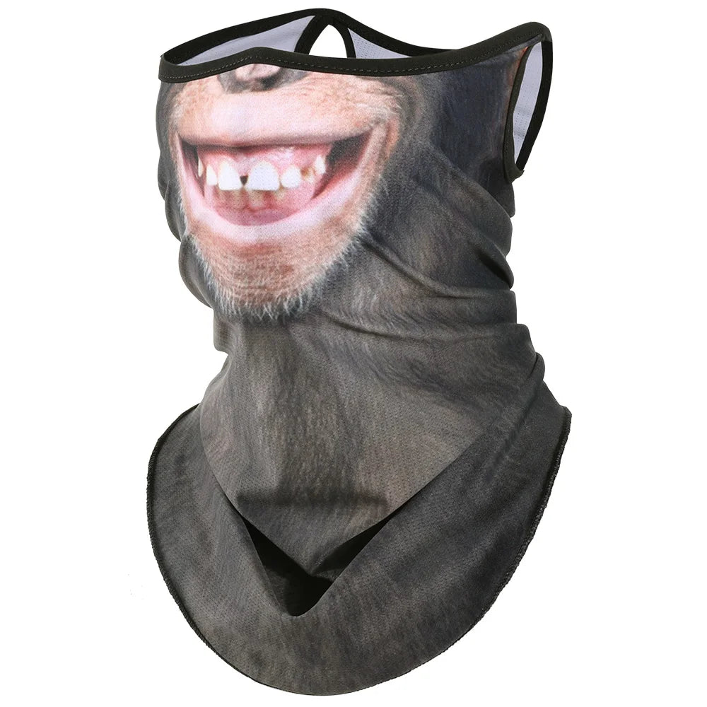 3D Animals Magic Scarf Bandana Breathable Neck Warmer Gaiter Hanging Ear Outdoor Sports Triangle Face Mask Neckerchief Summer Beauty World Shop