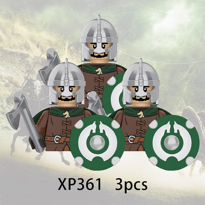 3pcs Lord Rings Elves Orcs Army Dwarf Rohan Mini Action Toy Figures Building Blocks Assembly Toys for Kids Birthday Gift Beauty World Shop