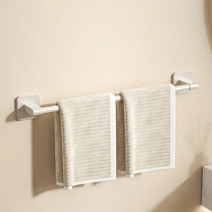 1 Piece Of Bathroom Facilities White Non-Perforated Wall-Mounted Bathroom Towel Bar Size 40-60cm Storage Rack Towel Rack Beauty World Shop