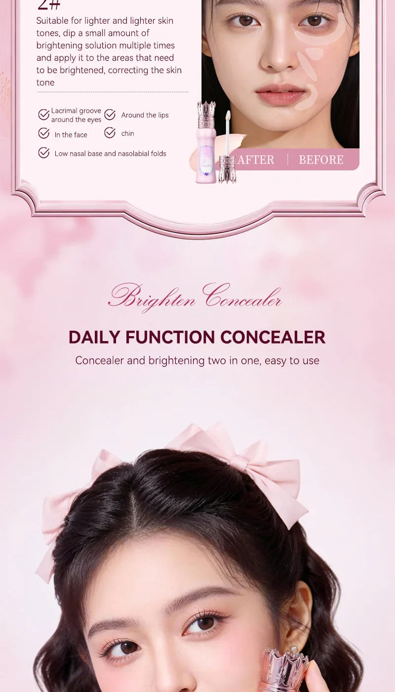 Hua Yin Ji Brightening Concealer, a fair-skinned girl's tender pink look, natural nude makeup, and a natural look,flowers Beauty Trend Shop