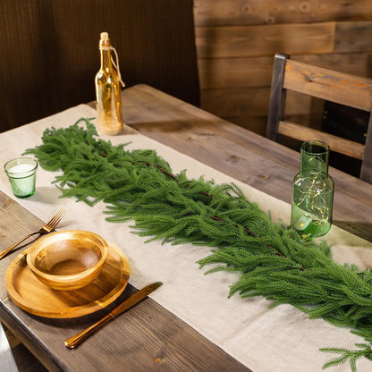 180cm Christmas Garlands Norfolk Pine Garland Artificial Plants Faux Greenery Vine for Home Table Xmas Party Festival Decoration Beauty World Shop