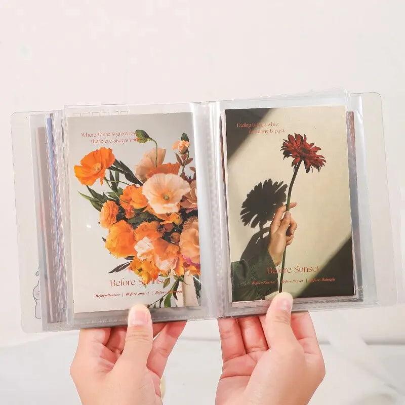 40pcs/book A6 Storage Booklet Simple Large-Capacity Waterproof Photo Storage Book High Quality PP Material Beauty World Shop