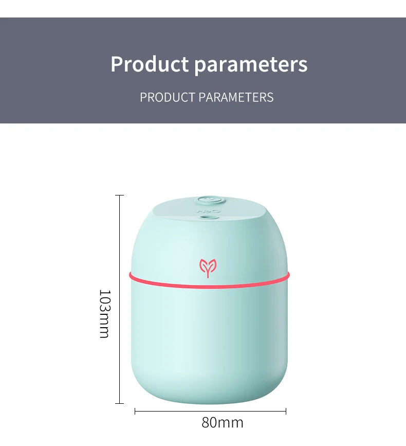 220ML big fog amount usb air humidifier Small desktop humidifier home intelligent car aromatreatment machine Beauty World Shop