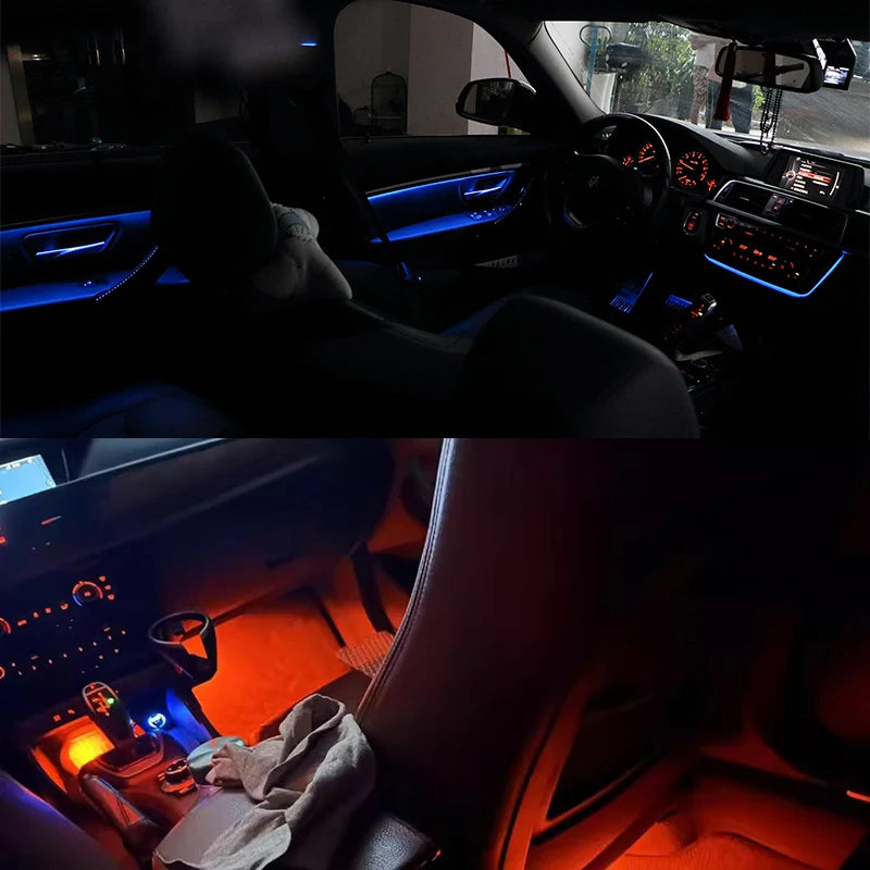 Upgraded Door Panel Ambient Lighting For BMW F30 F31 F34 F32 F33 F36 F10 F11 F07 F01 F02 X1 M4 LED Door Handle Atmosphere Lights Beauty World Shop