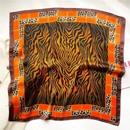 Luxury Silk Feeling Shawl Square Scarf Women Spring Hijab Fashion Wraps Neckerchief Female Hair Bands Ribbon Headband Bandana Beauty World Shop