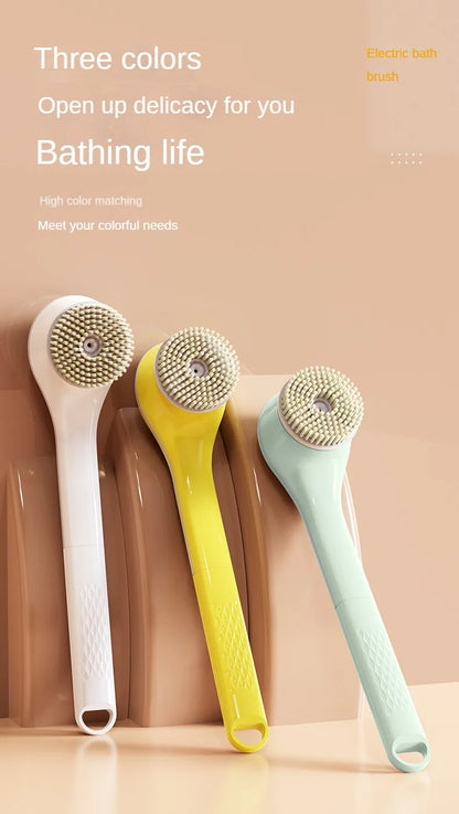 Electric Bath Brushes Bath and Body Works Silicone Body Scrubber Waterproof IPX7 Scrubber Brushes Back Long Handle Back Brushes