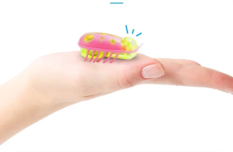 Mini Electric Bug Pet Dog Cat Toy Interactive Cute Ladybird Beetle Animal Shape Cat Toys Walking Insect Cat Playing Supplies Beauty World Shop