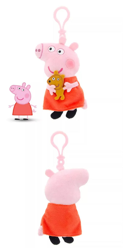Genuine Peppa Pig George Stuffed Plush Toys High Quality Keyring Hot Cartoon Animal Keychain Doll Pendant Kids Christmas Gifts Beauty World Shop