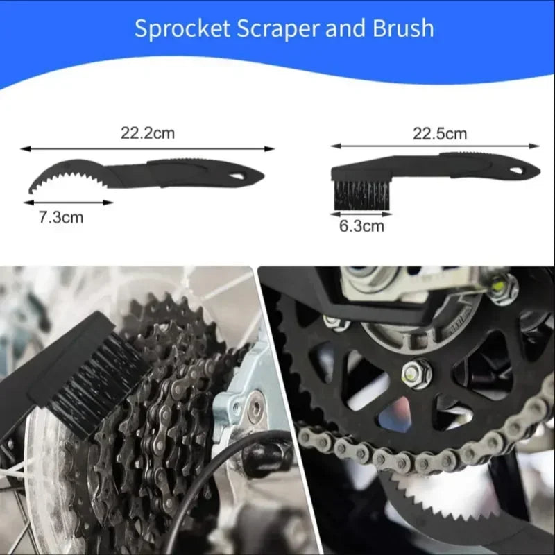Portable Bicycle Chain Cleaner Bike Brushes Scrubber Wash Tool Mountain Cycling Cleaning Kit Outdoor Accessory Beauty World Shop
