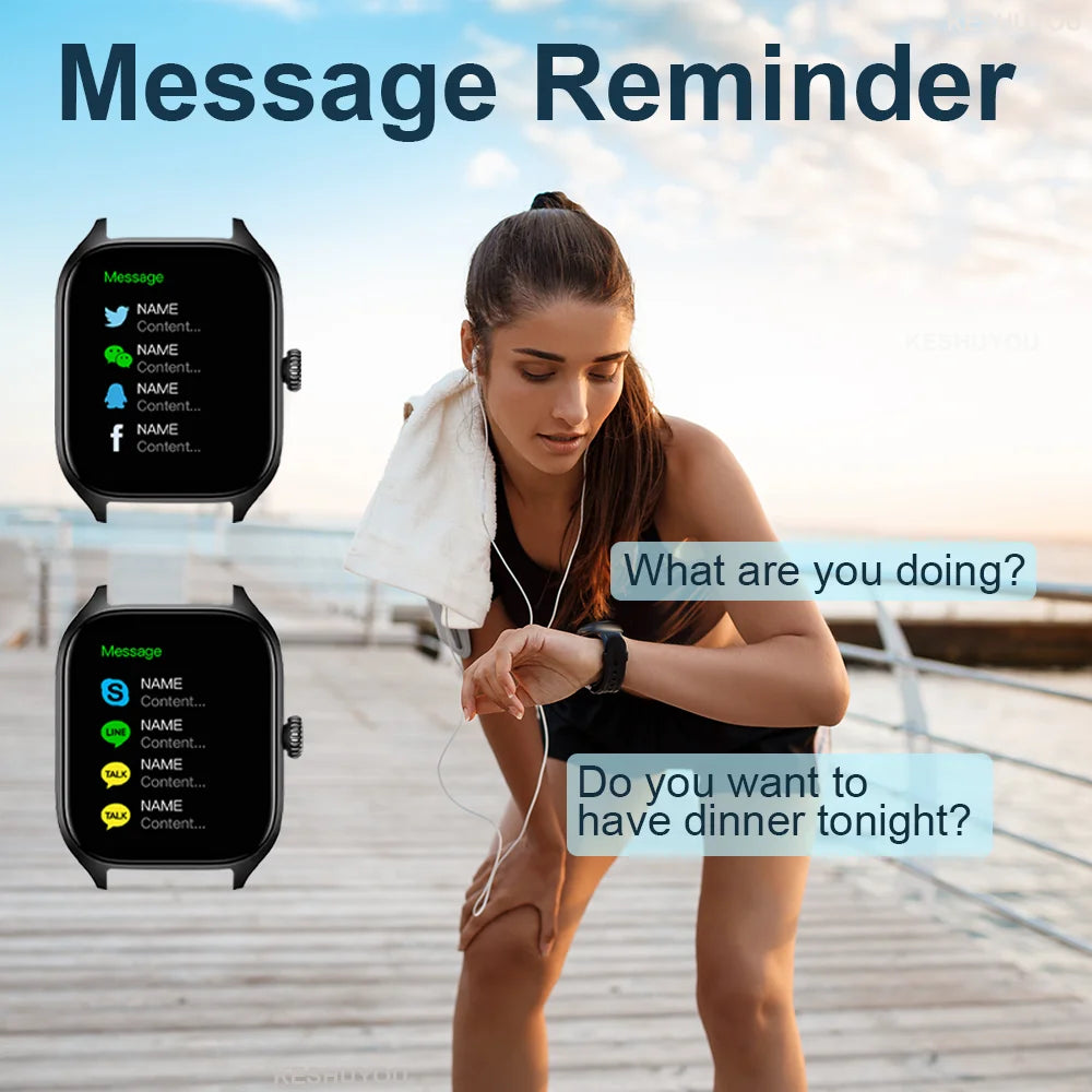 H9 New Smart Watch 2.01 Inch HD Display Answer Make Call Message Preview Sport Modes DIY Dial Weather Forecast For Men Women Beauty World Shop
