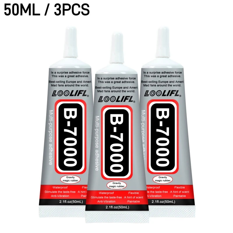 B7000 Glue Multi Purpose Adhesive Strong Clear Glue For Phone Screen Repair Jewelry Making DIY Crafts Metal Glass Plastic Wood Beauty World Shop