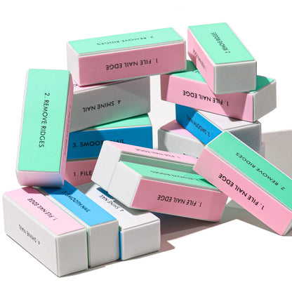 Professional 4 Ways Nail Buffing Block Manicure Pedicure Tool Emery Board Nail Art Care Buffing Buffer Sanding Files Beauty World Shop