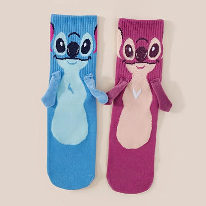 Disney Stitch Crew Socks Kawaii Soft Cotton Blend for Adults Kids Daily Wear Christmas Birthday Gift Beauty World Shop